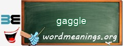 WordMeaning blackboard for gaggle